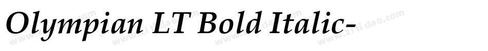 Olympian LT Bold Italic字体转换